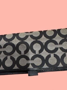 Coach checking book wallet